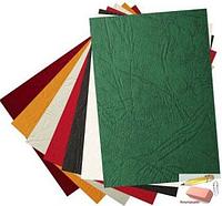 Обложка для перфобиндера Leather Grain, А4, картон, 230 г/м2, 100 штук, зеленая