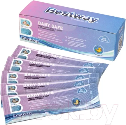 Средство для бассейна дезинфицирующее Bestway Baby Safe Chemicals BS125BWC (125гр), фото 2