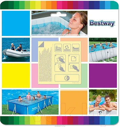 Ремкомплект для надувных изделий Bestway 62091 (6.5x6.5см, 6шт), фото 2