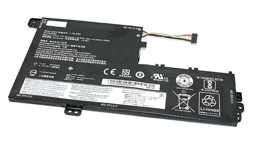 Аккумулятор (батарея) для ноутбука Lenovo Yoga 520-14IKB (L15C3PB1) 11.25V 4670mAh