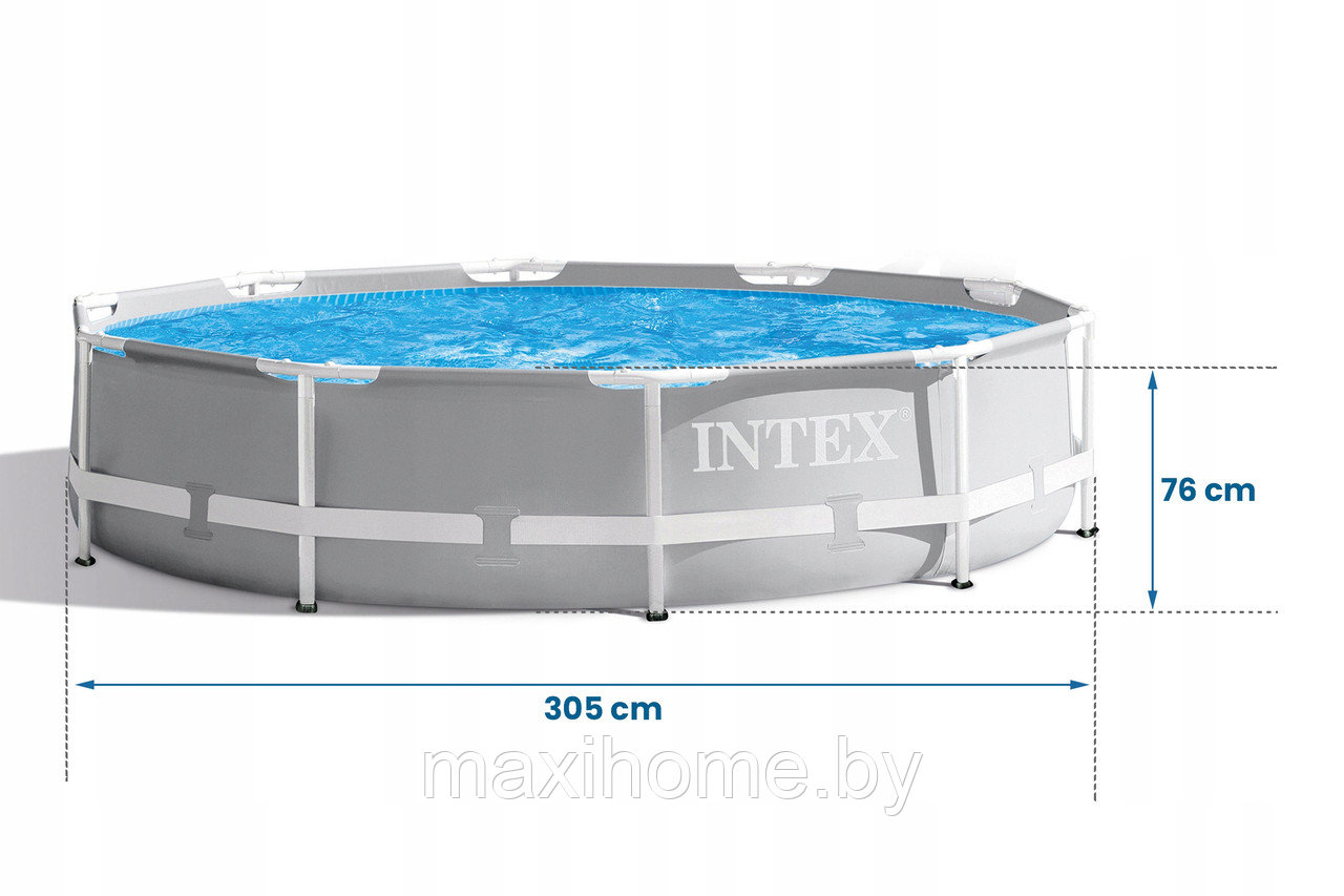 Усиленный каркасный бассейн Intex 26700 Prism Frame, 305x76см - фото 8 - id-p101590041