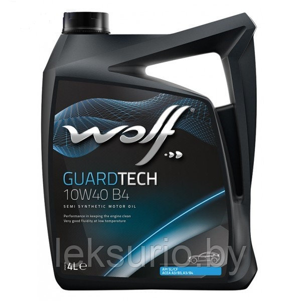 WOLF Guardtech B4 10W-40 4 л VW 505.00/501.01 масло моторное (Бельгия)