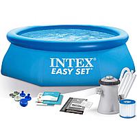 Надувной бассейн Intex Easy Set 28112/56972 244x76 см + фильтр-насос