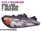 Артикул DEPO Фара передн прав с ЭК NISSAN: PRIMERA 99-01 (215-1184R-ND-EM)