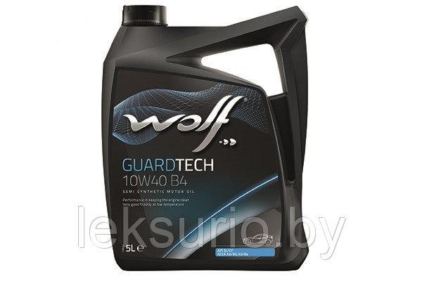WOLF Guardtech B4 10W-40 5 л VW 505.00/501.01 масло моторное (Бельгия) - фото 1 - id-p180324785