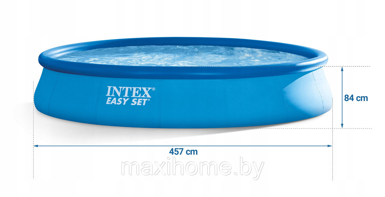 Надувной бассейн Intex 28158 EASY SET 457х84см + фильтр-насос - фото 2 - id-p101590115