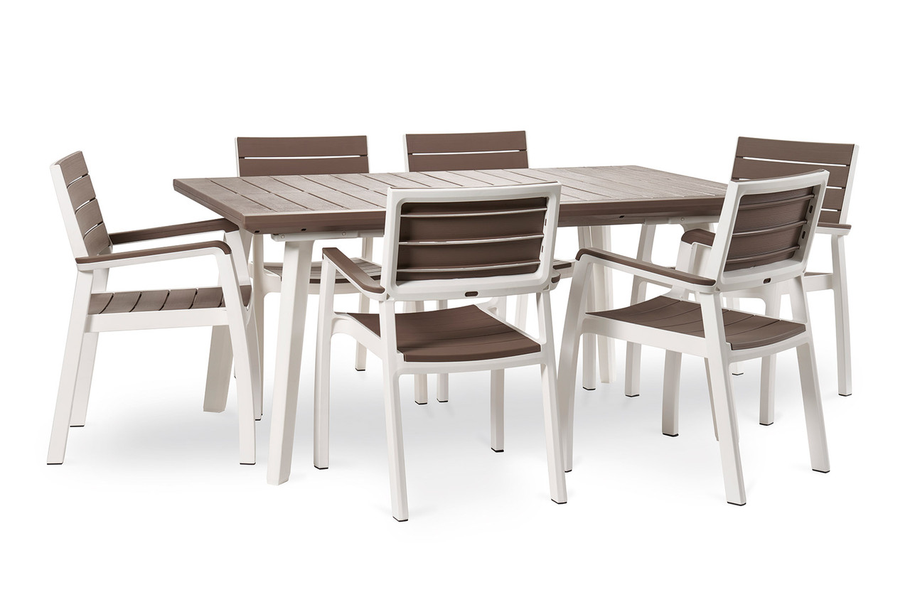 СТОЛ РАСКЛАДНОЙ HARMONY EXTEND TABLE KETER, БЕЛЫЙ/КАПУЧИНО - фото 3 - id-p180328646