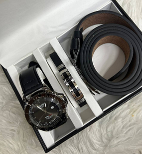 Мужской подарочный набор часы, браслет, ремень - ассортименте