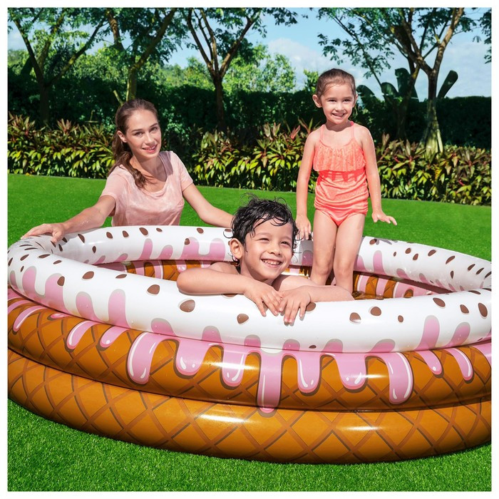 Бассейн надувной Sundae Funday, 160 x 160 х 38 см, 51144 Bestway - фото 4 - id-p180367225