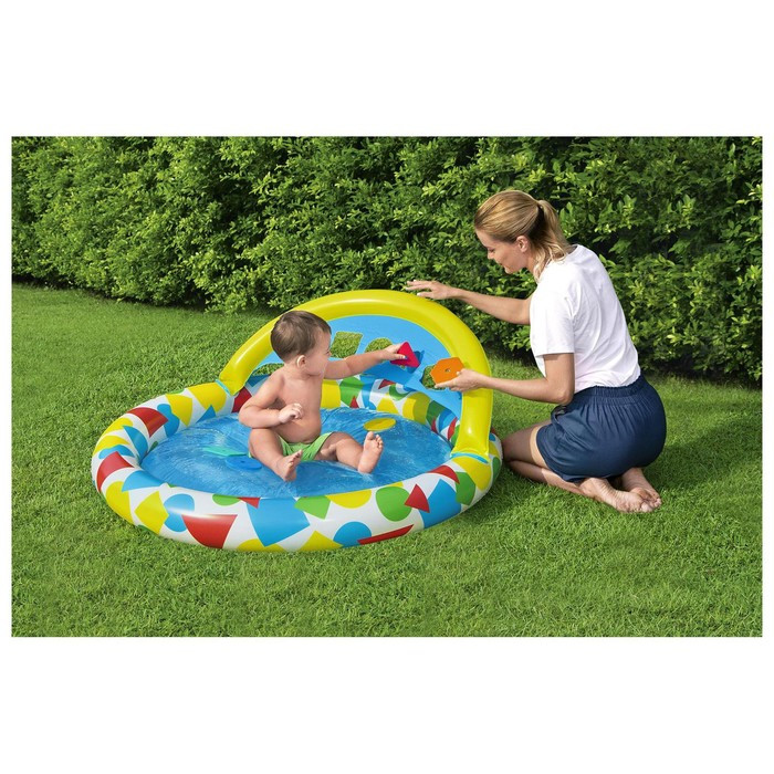 Бассейн надувной детский Splash & Learn, 120 x 117 x 46 см, с навесом 52378 Bestway - фото 3 - id-p180367234