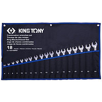 12D18MRN KING TONY Набор комбинированных ключей KING TONY 12D18MRN, 6-24 мм, чехол из теторона, 18 предметов