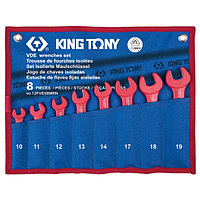 12FVE08MRN KING TONY Набор рожковых диэлектрических ключей KING TONY 12FVE08MRN, 10-19 мм, чехол из теторона,