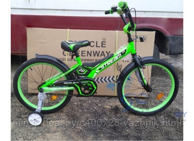 Велосипед детский Stream Driver 16" 2020 зеленый - фото 1 - id-p180370567