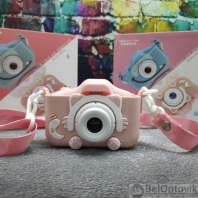 (VIP качество) Детский фотоаппарат Childrens Fun Camera Моя первая селфи камера 2 Розовый котик