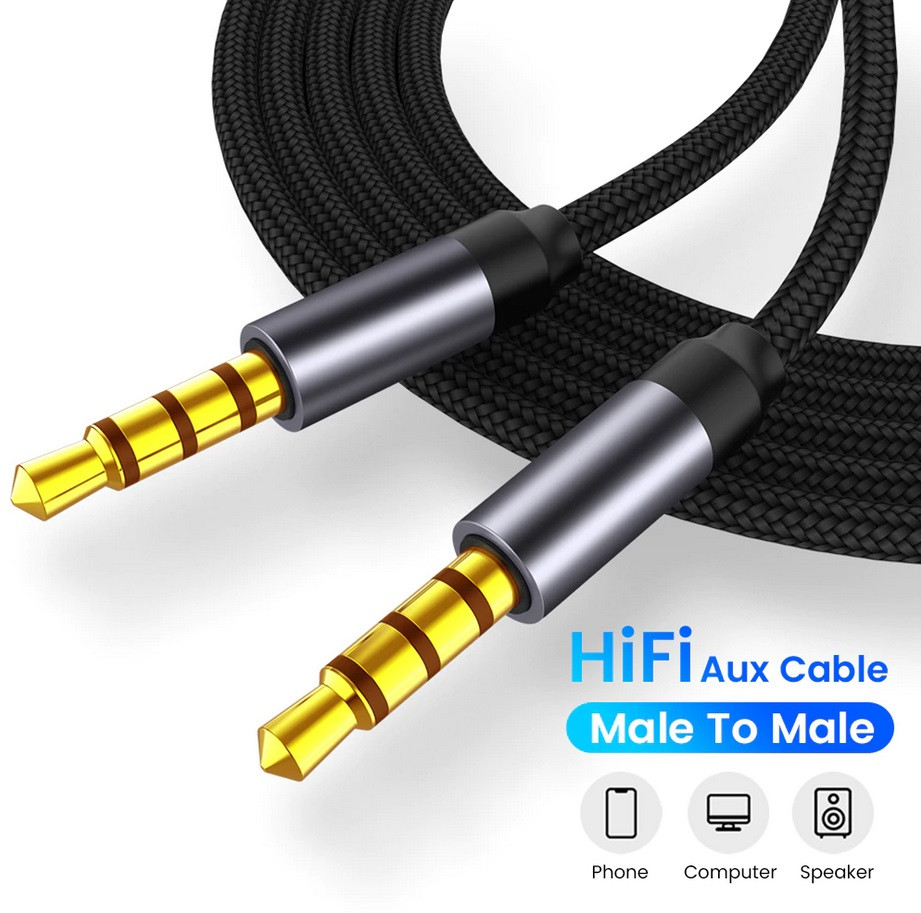 AUX кабель Jack 3.5мм (4pin) - Jack 3.5мм (4pin) 2м - фото 1 - id-p180384909
