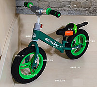 S-12 Беговел детский 12" , резиновые бескамерные колеса, от 2 лет, зеленый