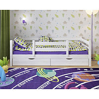 Детская кровать Сонечка с ящиками, с защитой Белый 800х1900 Без текстиля