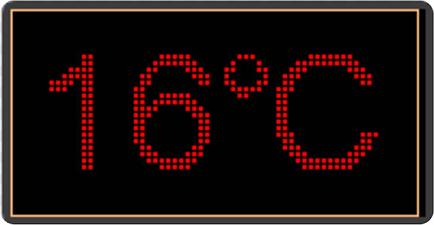 Часы электронные 640х320мм (цвет вывода информации-красный), фото 2