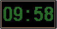 Часы электронные 640х320мм цвет зеленый (белый, синий, желтый)