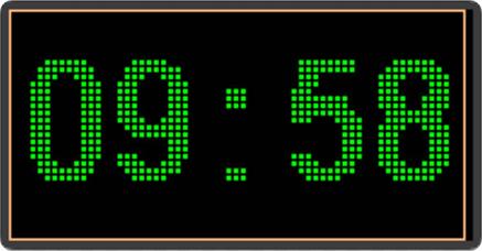 Часы электронные 640х320мм цвет зеленый (белый, синий, желтый), фото 2