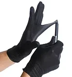 MERCATOR, Nitrylex Black, перчатки нитриловые черные, 100шт/упак, размеры - XS,S,M,L,XL, фото 3