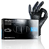 MERCATOR, Nitrylex Black, перчатки нитриловые черные, 100шт/упак, размеры - XS,S,M,L,XL, фото 6