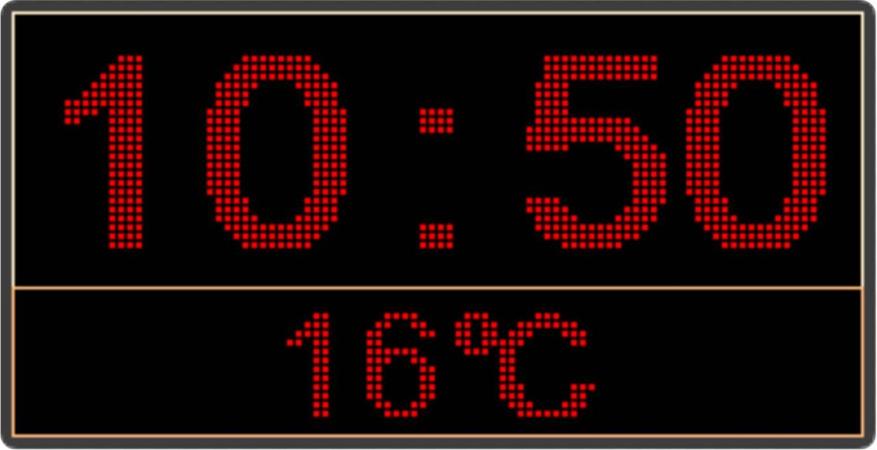 Часы электронные 960х480мм (цвет вывода информации-красный), фото 2