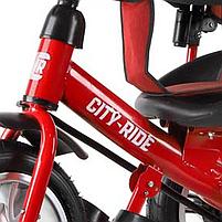 Трехколесный велосипед с ручкой City Ride COMFORT 05RD красный, фото 2
