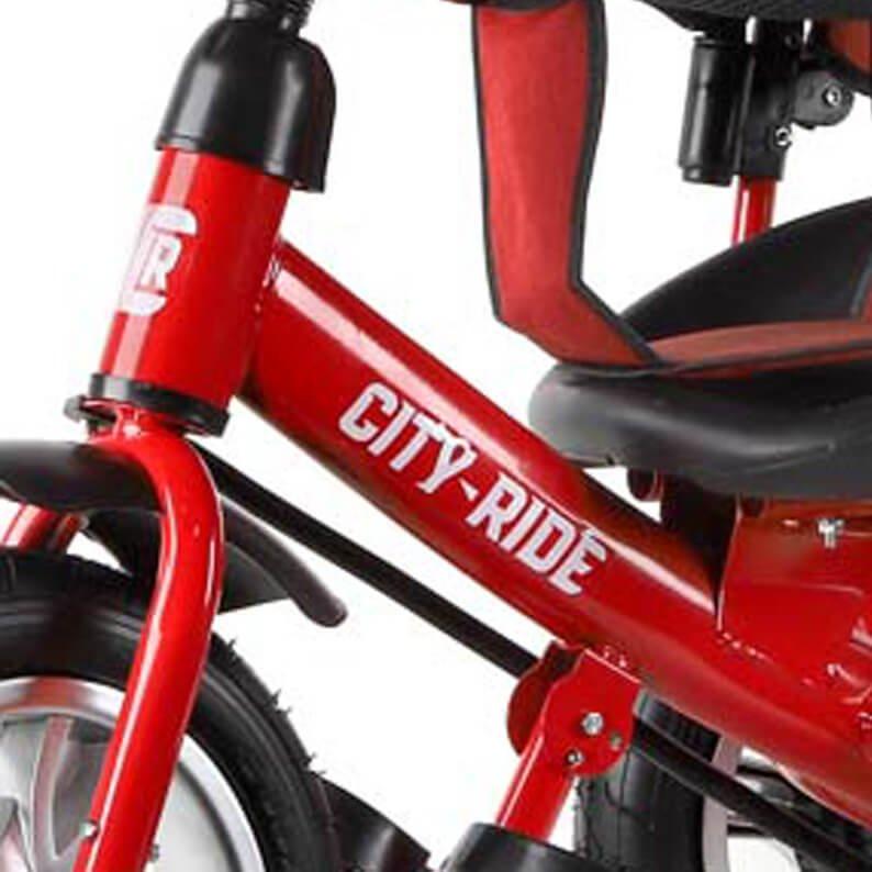 Трехколесный велосипед с ручкой City Ride COMFORT 05RD красный - фото 2 - id-p180395919