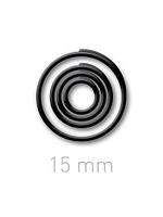 Пластиковые переплётные колечки O.easyRing 15mm черные (300 шт.в упаковке) до 70 листов