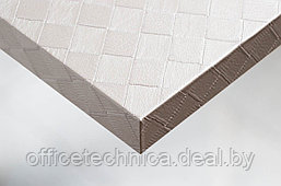 Интерьерная плёнка COVER STYL "Кожа" X10 Squares white квадраты белые (30м./1,22м/360 микр.)