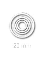 Пластиковые переплётные колечки O.easyRing 20 mm  белые (160 шт.в упаковке) до 140 листов