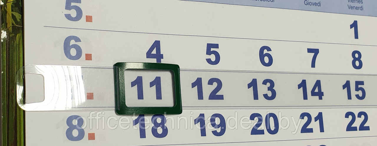 Курсор для календарей на жесткой ленте STARBIND, 100 шт, Mini (10*8), зеленый, 140 мм - фото 1 - id-p118550645