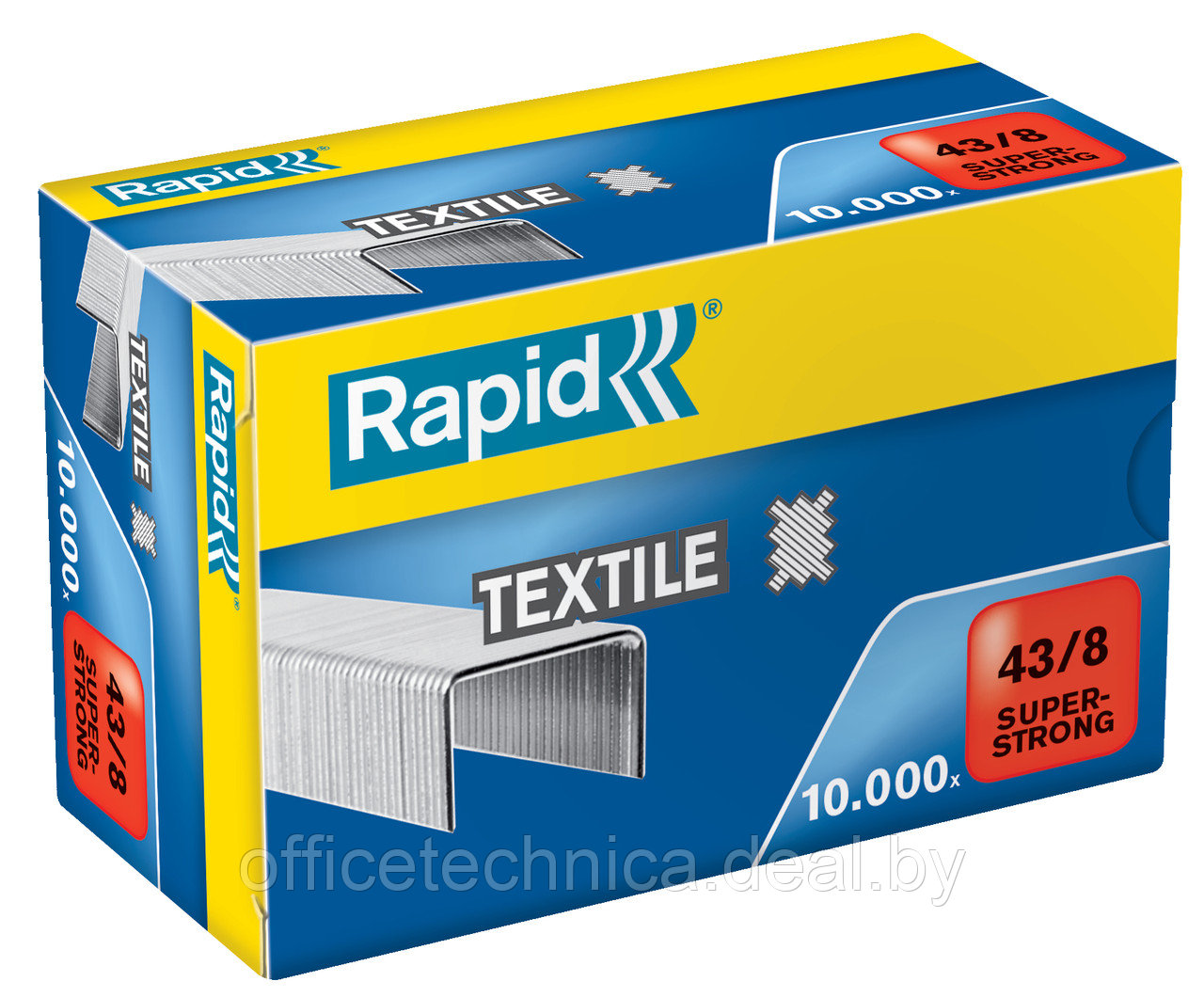 Скобы Rapid 43/8 (10 000 шт.) G TextileSuperStrong - фото 1 - id-p118551505