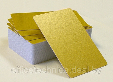 Пластиковые карты золотые RUSS-G3457 - фото 1 - id-p133922763