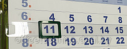 Курсор для календарей на жесткой ленте STARBIND, 100 шт, 4P (34*23), зеленый, 145-296 мм