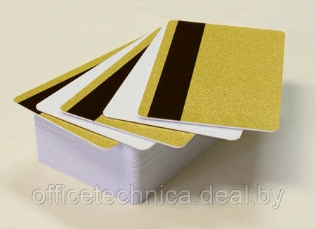 Пластиковые карты золотые HiCo односторонние RUSS-GW3457HiCo - фото 1 - id-p133923019