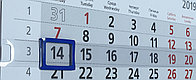 Курсор для календарей на жесткой ленте STARBIND, 100 шт, 2P (24*17) , синий, 330-379 мм