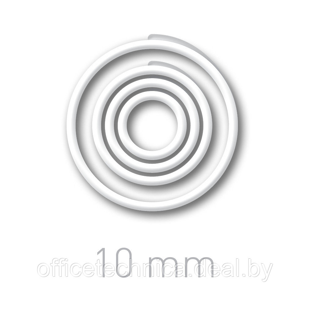 Пластиковые переплётные колечки O.easyRing 10mm белые (600 шт.в упаковке) до 50 листов - фото 1 - id-p116826140