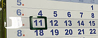 Курсор для календарей на жесткой ленте STARBIND, 100 шт, Mini (10*8), зеленый, 148 мм