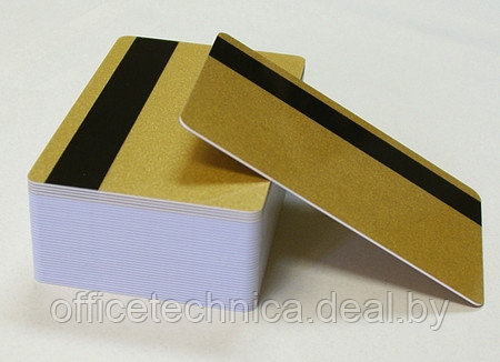 Пластиковые карты золотые RUSS-G4320HI, 1 уп.(500шт.) - фото 1 - id-p133923011
