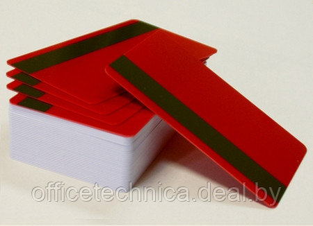 Пластиковые карточки красные, тонированные в массе, LoCo 12475, 1уп.(238шт.) - фото 1 - id-p133923016