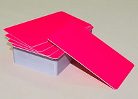 Пластиковые карты флуоресцентные ярко-розовые RUSS-11953, 1уп.(50шт.)