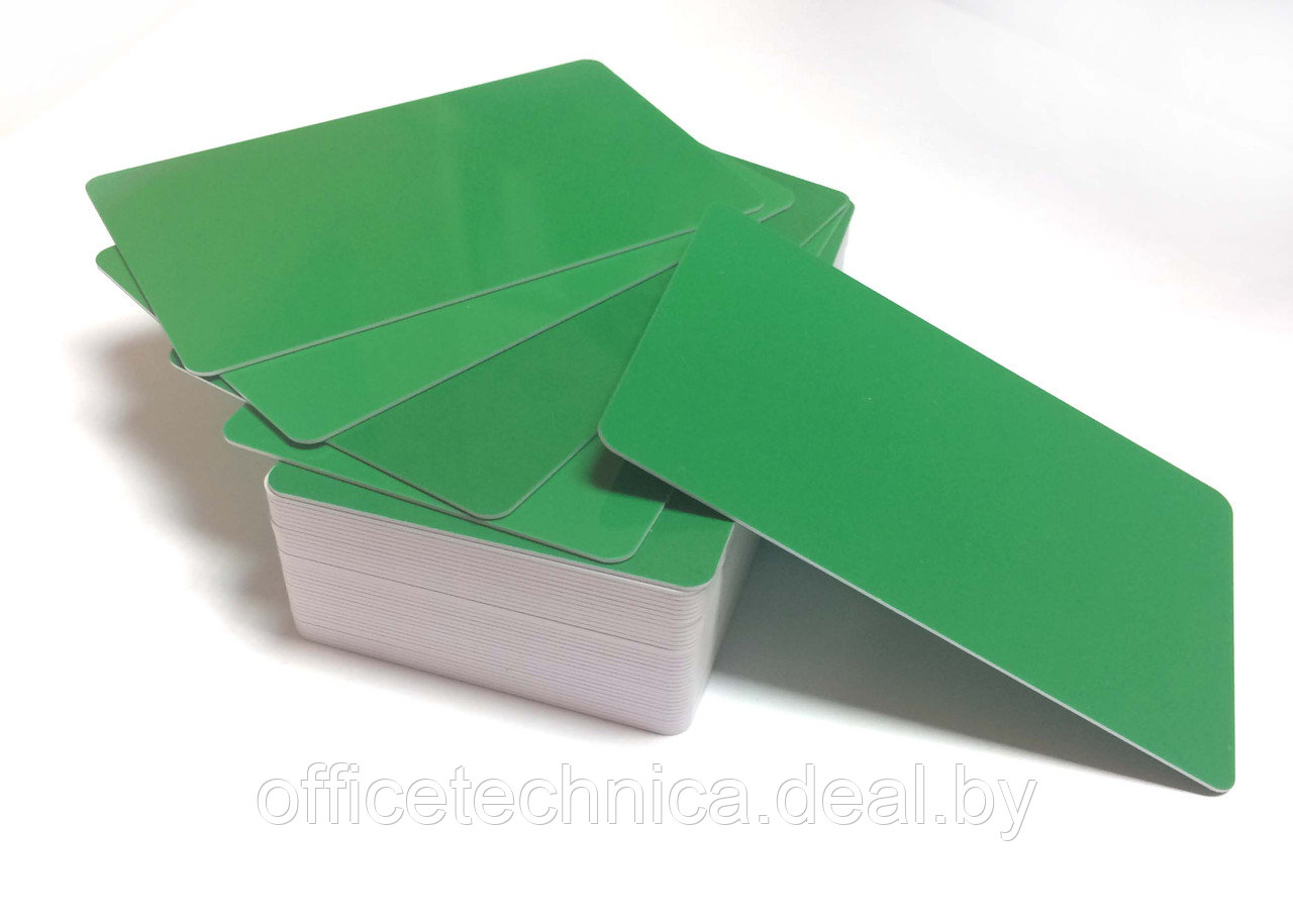 Пластиковые карты зеленые RUSS-11079, 1уп. (500шт.) - фото 1 - id-p133922762