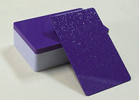 Пластиковые карты фиолетовые с серебряным вкраплением в/к 13782 фиолет/искра, 1уп.(300шт.)