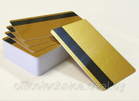Пластиковые карты золотые RUSS-G3457HI, 1уп.(243 шт.) - фото 1 - id-p133923007