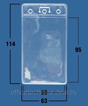 Кармашки прозр вертикальные 63х114мм (59х95) 100шт/уп - фото 1 - id-p118549957