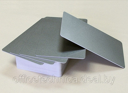 Пластиковые карты серебряные RUSS-S3933, 1уп.(444 шт.) - фото 1 - id-p133922786