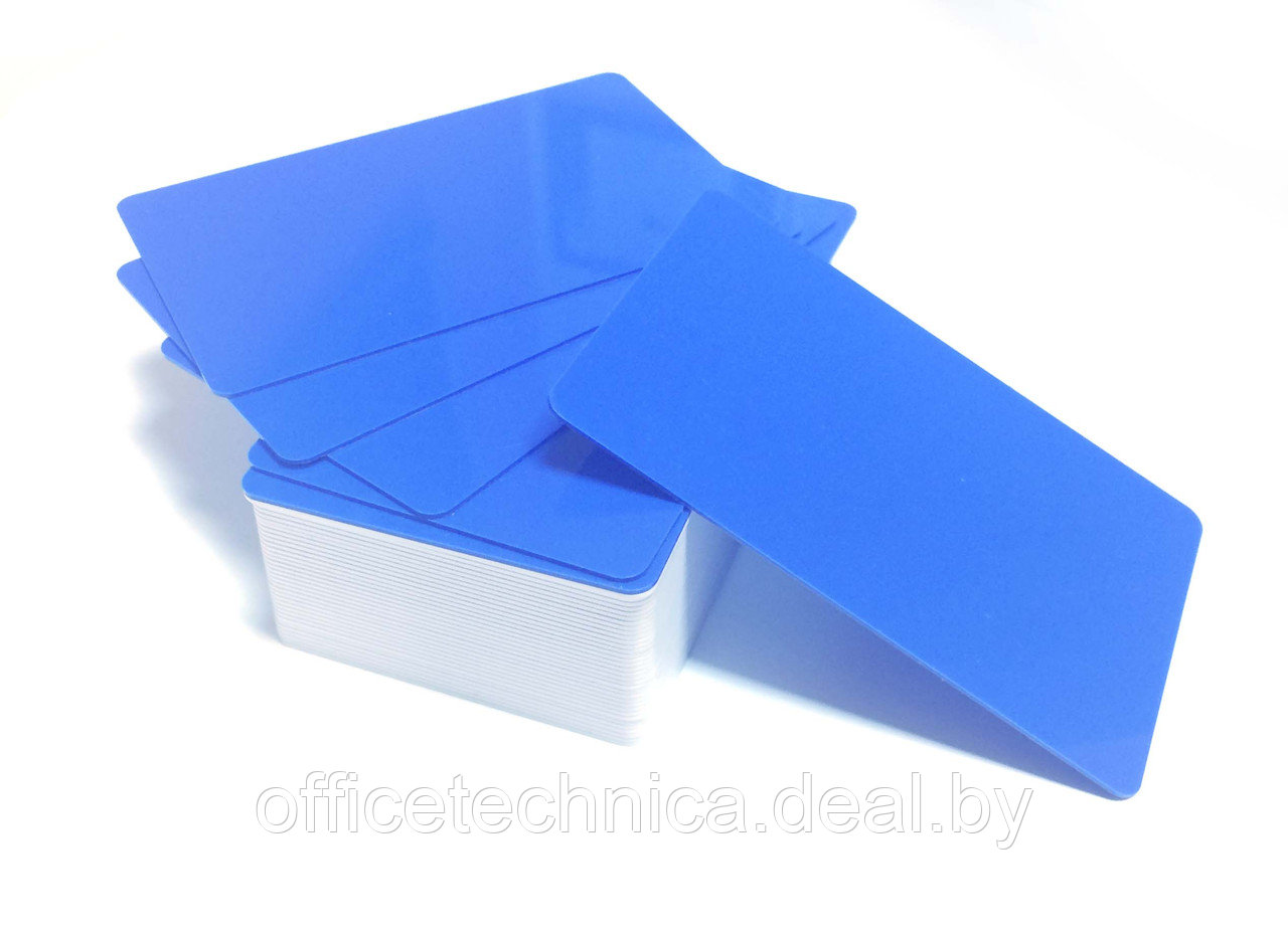 Пластиковые карты флуоресцентные ярко-синие RUSS-BL076 - фото 1 - id-p133922797