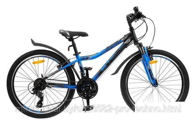 Велосипед Stels Navigator 410 V 24 21-sp V010 2022 (черный/синий)
